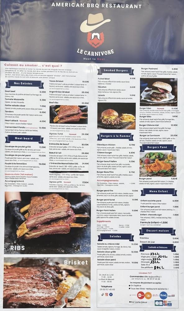 Le Carnivore - Menu Image 2